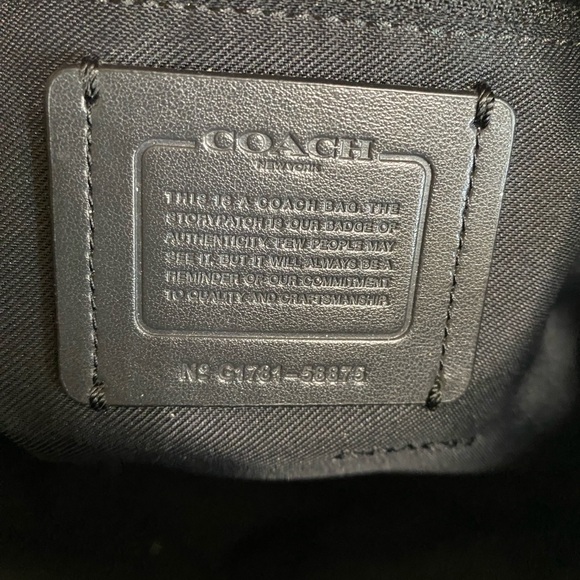 Coach Gray and Black Prairie Signature Satchel,Leather, Canvas, Strap,Medium - Picture 12 of 16